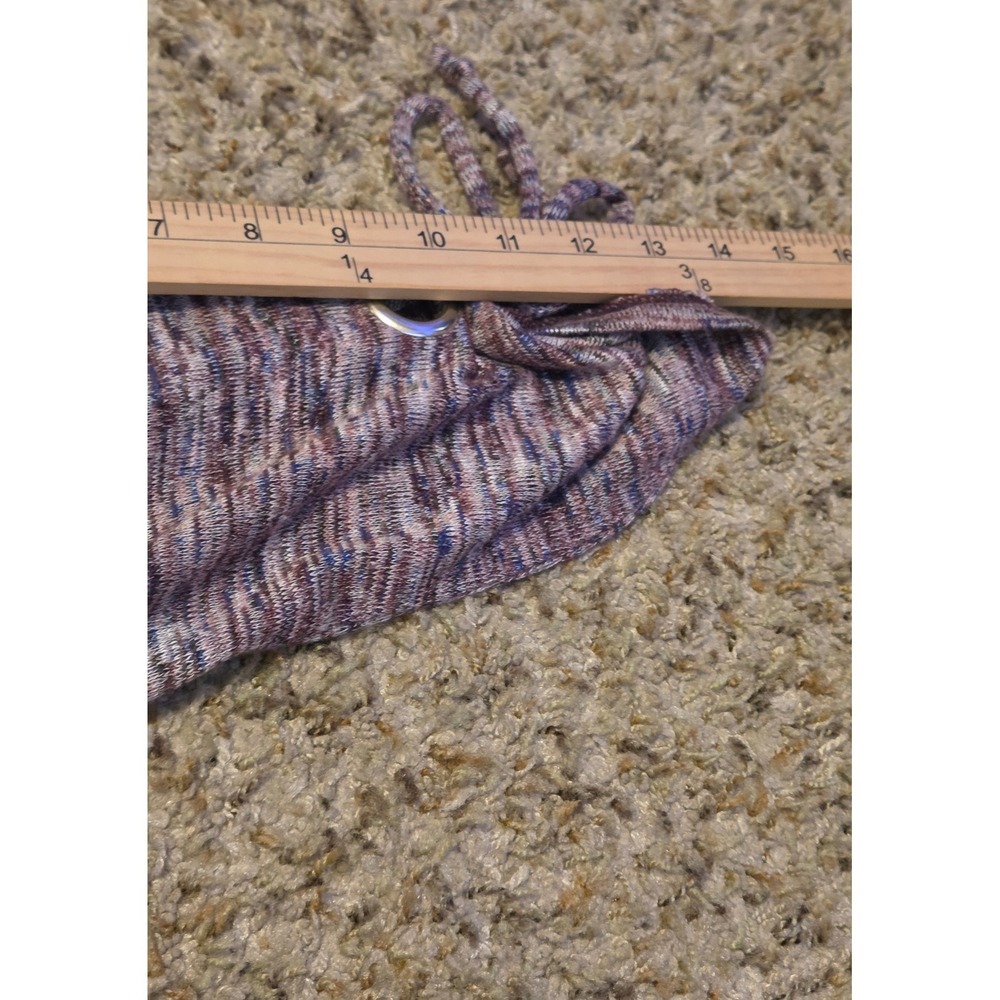Cato Marled Asymmetrical Tie Hem Blouse‎ Women's Size Small Multicolor - Picture 6 of 10